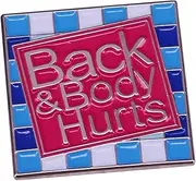 [GFLPO] Back and Body Hurts Enamel Pin Back&body hurts Pin Funny Metal Lapel Pins Badges on Backpack Women's Brooch for Backpacks Clothing Bags Jackets Hat Decoration Fashion Accessories Gift, Alloy Steel,