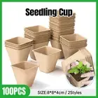 100X Biodegradable Paper Seedling Pots Square Planting Cups Eco Friendly Pot AU
