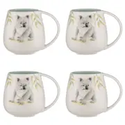 4x Ashdene Bush Buddies Koala Snuggle 500ml Coffee/Tea Mug New Bone China White