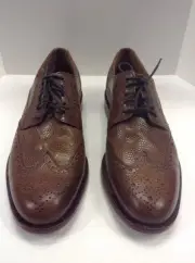 Cole Haan Carter Wing Tip Brown Grain Leather Men 8 M $168 NIB New C10224