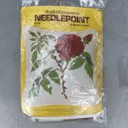 Vintage Columbia minerva needlepoint kit 1976 Rose # 2453 by Margot Johnson
