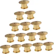 [HAPINARY] 15pcs Flat Head Buckle Cap Locking Pin Compact Badge Pin Backs Brooch Pin Keepers DIY Pin Keepers Pin Backings Metal Lock Clamps Backer Pin Locks Alloy Multifunction Thumbtack