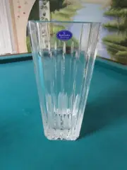 ROYAL DOULTON CRYSTAL CARNEGIE LARGE SQUARE VASE 11 1/2" original ^^