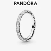 100% Genuine Authentic Pandora Silver Sparkle & Hearts Ring 190963CZ-58 UK Q