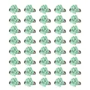 40Pcs 1" Ribbon Flowers Bows Mini Satin Roses Flowers Lake Blue