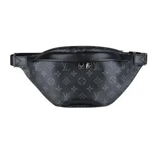 【Louis Vuitton 路易威登】LV Discovery系列Monogram Eclipse塗層帆布胸掛包腰包(黑)