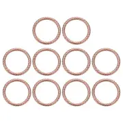10Pcs Spring O Rings 1 1/2" Round Trigger Snap Hook Circle Rose Gold Key Ring