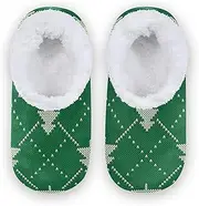 [Caihoyu] Home Shoes for Kids Girls Boys Fuzzy Fleece Anti-Slip Rubber Sole Warm Home Slippers Hotel Travel Bedroom Airplane Party