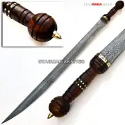 Hand Forged Roman XV Apollinaris Damascus Gladius Battle Ready Sword