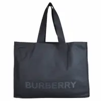 在飛比找momo購物網優惠-【BURBERRY 巴寶莉】經典LOGO標誌尼龍托特手提包(