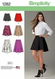 Simplicity Sewing Pattern 1282 Misses Skirts Length Trim Variations Size 14-22