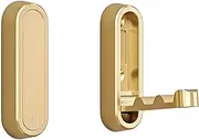 Brushed Gold Foldable Towel Hooks for Bathroom,Wall Hooks for Hanging Heavy Duty Coat Robe Purse Hooks, Foldable Hooks Storage Solution for Bathroom,Closet,Entryway,Pool and Kitchen (2, Brushed Gold)