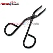 Eyebrow Tweezers Scissor Form Hair Beauty Makeup Tools Black Coated