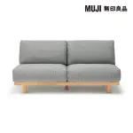 【MUJI 無印良品】木製簡約沙發/2人座/灰色 寬149*深74.5*高69CM(大型家具配送)