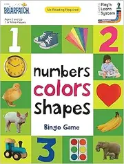 Briarpatch First 100 Numbers, Colors & Shapes Bingo Game for Early Development, Ages 2+, Based on Bestselling Priddy Books, Vocabulary, Counting, Shapes Learning