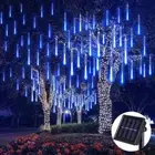 LED Solar Meteor Shower Lights RGBW, Outdoor Waterproof Christmas Decor Lighting