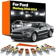 11Pcs LED Bulb Interior Dome Map Trunk Light Kit, For Ford Mustang 2010 2011 2012 2013 2014 Sun Visor Lamp Car Accessories
