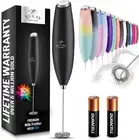 Milk Frother Wand Drink Mixer with AA Batteries - Handheld Electric Whisk