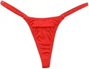 La-pomme(ラ ポーム) La Paume T-Back Panties, MFS Fabric, No Hagi, Side Binder, T-Back Shorts, Micro Bikini, Red, red, M