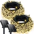 2PK 240LED 95FT Solar String Lights Outdoor Waterproof, Solar Christmas Light...
