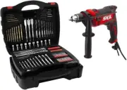 Versatile 7.5 Amp Corded Hammer Drill with 100-Piece Bit Set & Variable Speed