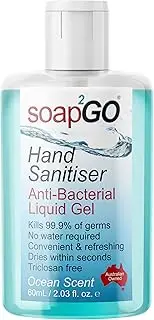 soap2GO Soap2GO 60mL Antibacterial Hand Gel, Blue 0.065000000000000002 kilograms