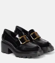 [Tod's] Tod's Leather platform loafers AU 11 black