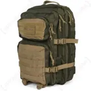 Green and Coyote MOLLE Assault Pack - Large Army Backpack Rucksack Bag 36L