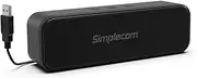 Simplecom UM228 Portable USB Stereo Soundbar Speaker Plug and Play with Volume Control for PC Laptop