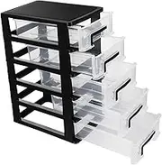 IMIKEYA Portable 31.4cm High Plastic Drawer Type Closet Simple Stylish Storage for Office Study Sundries Holder