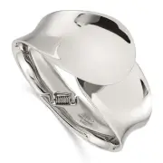 Stainless Steel Polished Hinged Bangle Bracelet