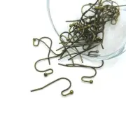 100 or 500 Pieces: Bronze Shepherd Fish Hook Earring Wires - US Selle