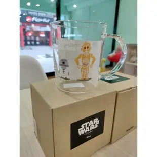 日本製  HARIO  Star Wars 星際大戰 R2D2 C3PO  耐熱玻璃馬克杯 玻璃馬克杯 玻璃杯