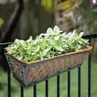 Hanging Railing Planter Plant Railing Shelf for Fence Railing Outdoor Fence