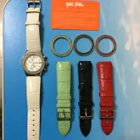 在飛比找蝦皮購物優惠-正品FOLLI FOLLIE三眼手錶組 (可換錶帶/錶框)