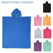 Beach Towel Bath Hooded Changing Robe Quick Dry Towel Men Women Poncho Bathrobe༯