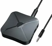 AIMALL 2in1 Wireless Bluetooth Audio Transmitter & Receiver HiFi Car Adapter RCA AUX-in, Compact Size (1.73 x 1.73 x 0.47 inches)