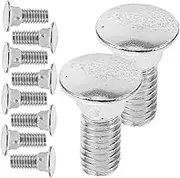 Round Neck Carriage Bolts 100pcs Assortment Fully Threaded Zinc Plated Bolts Easy Install Hardware Kit
