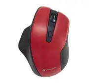 Verbatim Silent Ergonomic Wireless LED Mouse Red
