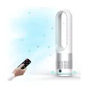 KIAMI Bladeless Cooling Fan, 22 inch Tower Fan, 80° Oscillating Pedestal Fa