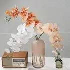 9 Head Artificial Butterfly Orchid Flower Simulation Plant Hotel Restaurant