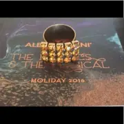 NWT Alex and Ani Golden Days Glam Ring Topaz