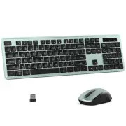 Wireless Keyboard and Mouse Combo, Full-Size 104-Key Office Keyboard with 15 ...