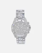 [GUESS MAINLINE] Guess Mainline Iconic 40th Watch Silver/crystal - Size ONE ONE Silver/Crystal