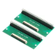 2pcs FFC FPC Connector Board 50 Pin Double Row Male Pin Header Strip Adapter