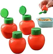 Salt and Pepper Shaker Set, Refillable Containers, 2.36x1.57 Inches Waste & Reusable Dispensers, Portable Seasoning Dispenser for Outdoor Meals Picnics Lunchboxes