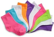 [Hanes] Girls' Toddler Ankle EZ Sort® Socks Assorted 10-Pack