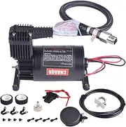 CNRAQR 150PSI 3/8NPT Heavy Duty Air Train Horn/Air Ride Suspension Compressor with 1/4NPT Replacement Fittings 12V for Car Horns/Pneumatic Suspension Systems/Pneumatic Tools/Car Tires/Motorcycle Tires