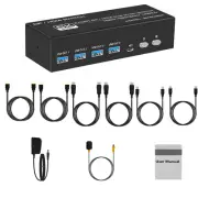 2x2 HDMI DP KVM Switch 8K USB3.0 Switcher 2 In 2 Out For 2 Computers 2 Monitors