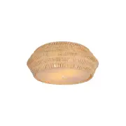 Halo Elegant Rustic Pendant Light Intricate Rattan Shade